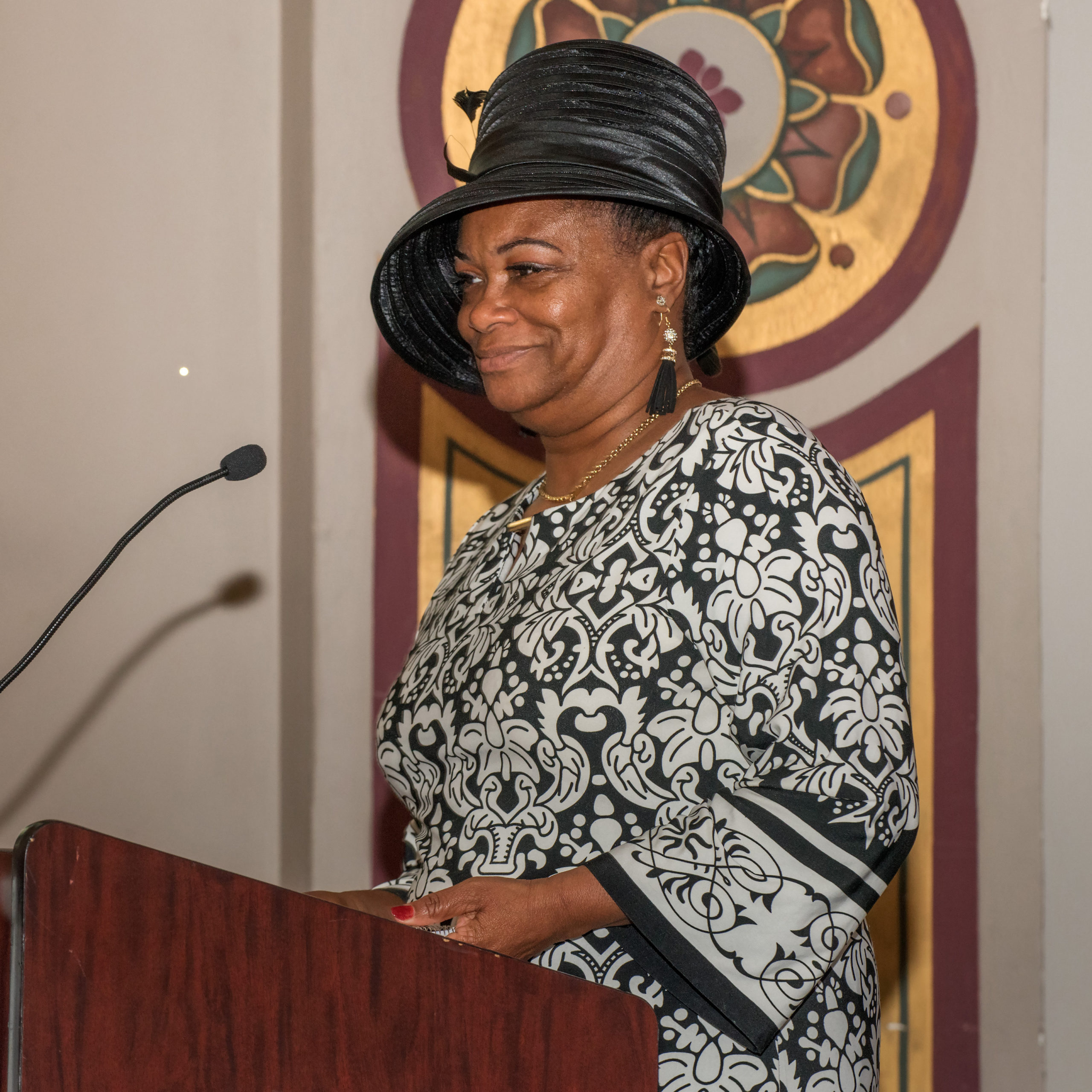Tracy White at the Sojourner House Victorian Tea