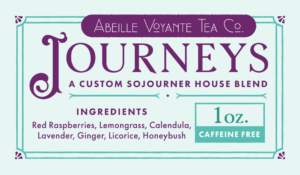 Sojourner House Journeys Tea Label